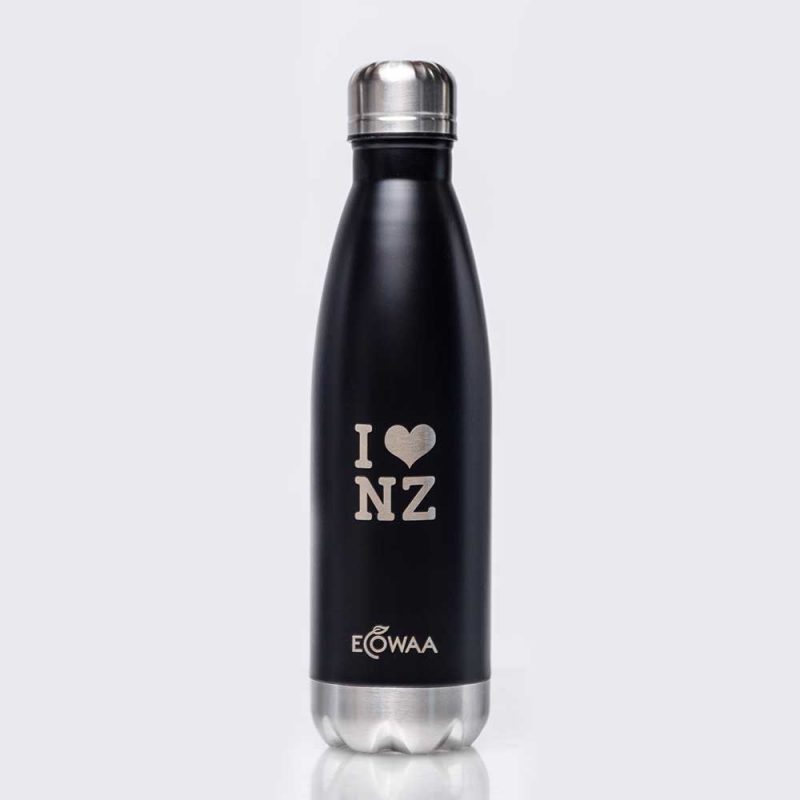ecowaa-i-love-nz-stainless-steel-water-bottle-black